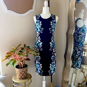 WHBM Reversible Floral Print Knit Sheath Dress NWT